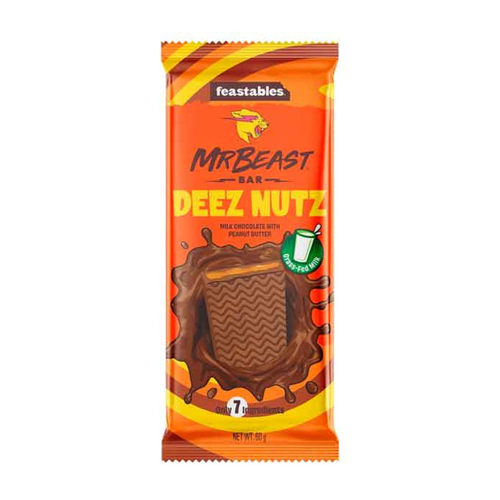 Mr Beast Bar Deez Nutz Milk Chocolate With Peanut Butter