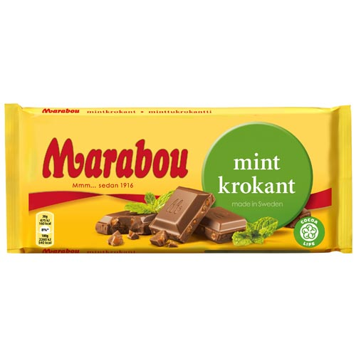 Marabou Mint Krokant - Stor Plade