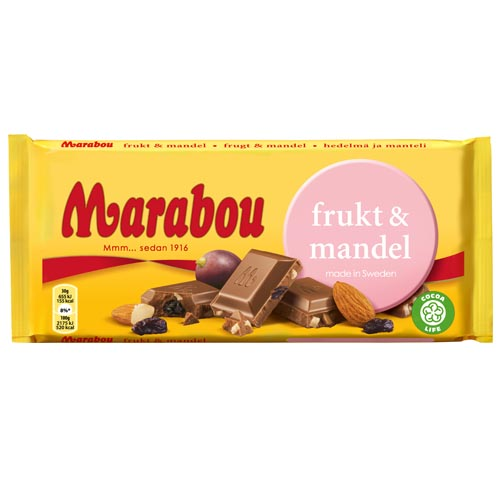 Marabou Frugt & Mandel - Stor Plade
