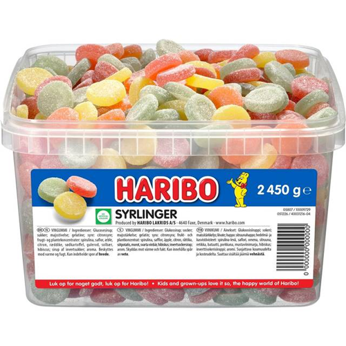 Haribo Syrlinger - 2,45 kg.