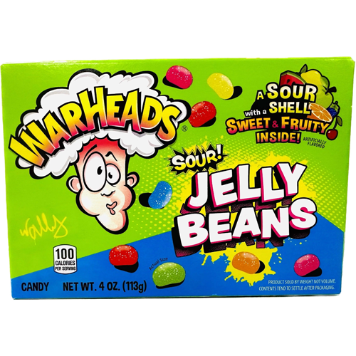 Warheads Jelly Beans Sour Theatre Box  - NYHED