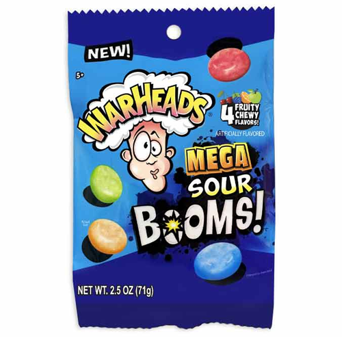 Warheads Sour Boom Fruit Chews - NYHED!