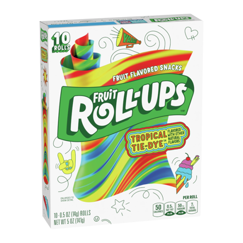 Fruit Roll-Ups Tropical Tie-Dye 10 Pack