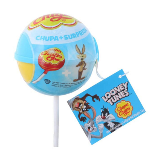 Chupa Chups Looney Tunes Strawberry Lollipop + Surprise