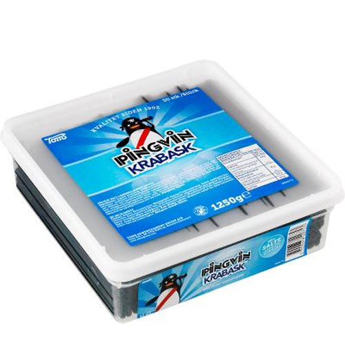 Pingvin Krabask Saltlakrids- Kasse 50 stk