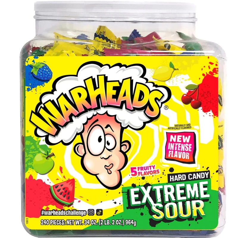 Warheads Hard Candy Extreme Sour - NYHED 5 Smags Varianter