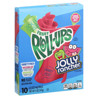 Fruit Roll-Ups Jolly Rancher 10 Pakker - SlikWorld - Slik