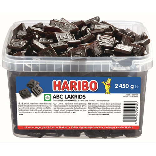 Haribo ABC Lakrids - 2,45 Kg.