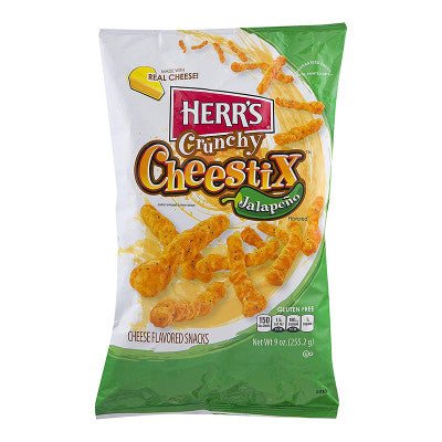 Herr's Crunchy Cheestix Jalapeño - Big Bag - SlikWorld - Chips & snacks