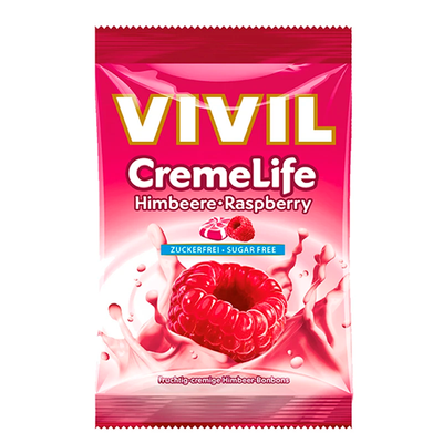 Vivil Creme Life Hindbær Sukkerfri - SlikWorld - Slik