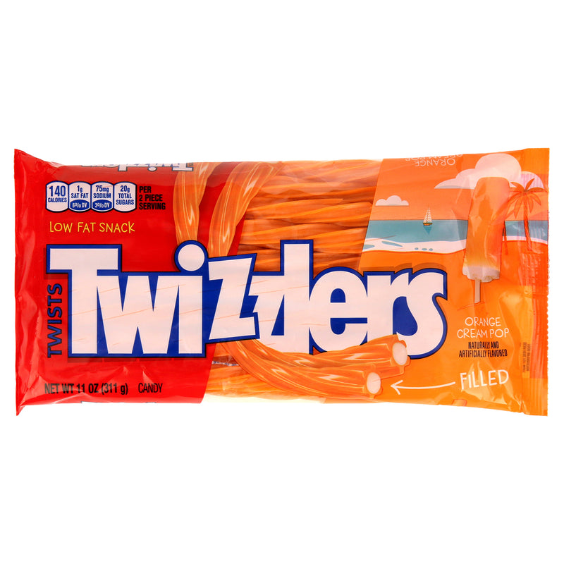 Twizzlers Orange Cream Pop Filled Twists - SlikWorld - Slik